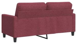 Sofa 2-osobowa, winna czerwieÅ, 140 cm, tapicerowana tkaninÄ