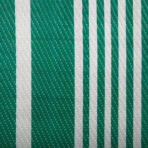 Dywan zielony 90 x 180 cm zewnętrzny w paski wzór geometryczny Haldia Beliani