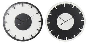 Emaga Zegar Ścienny DKD Home Decor Czarny Biały Drewno MDF (50 x 4.5 x 50 cm) (2 pcs)