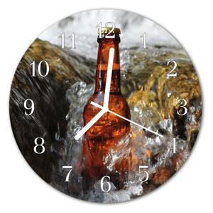 Zegar szklany okrągły Piwo