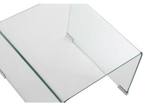Emaga Zestaw 2 stołów DKD Home Decor Przezroczysty Szkło (2 pcs) (48 x 45 x 31.5 cm) (45 x 40 x 30 cm)