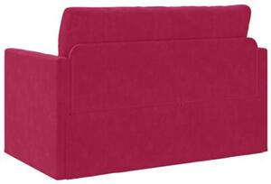 Sofa bed czerwone wino 124 x 204 x 61 cm aksamit