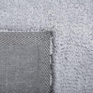 Nowoczesny dywan poliester jasnoszary gładki wykonany ręcznie 200 x 200 cm Demre Beliani