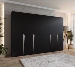 Szafa uchylna otwierana Piano 1 300 (2x150) wys. 202 cm czarny + u. kaszmir