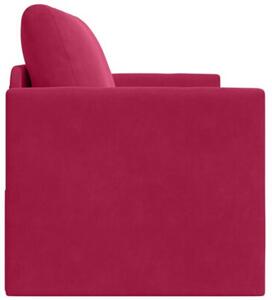 Sofa bed czerwone wino 124 x 204 x 61 cm aksamit