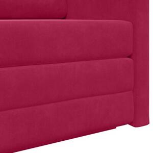 Sofa bed czerwone wino 124 x 204 x 61 cm aksamit