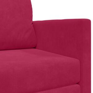 Sofa bed czerwone wino 124 x 204 x 61 cm aksamit