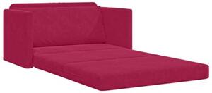 Sofa bed czerwone wino 124 x 204 x 61 cm aksamit