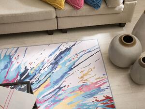 Dywan do salonu 160 x 230 cm wielokolorowy plama barwna abstrakcyjny Karabuk Beliani