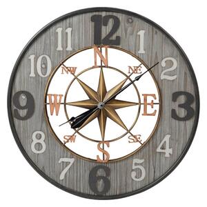 Emaga Zegar Ścienny DKD Home Decor gwiazda Biały Szary Żelazo Srebrzysty Drewno MDF (80 x 6 x 80 cm)