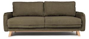 Zielona sztruksowa rozkładana sofa 218 cm Tori – Bonami Selection