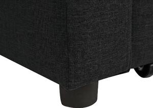 Sofa 3-osobowa rozkładana czarna tapicerowana pikowana z poduszkami Glomma Beliani