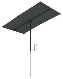 Parasol ogrodowy na aluminiowym słupku, 180x110 cm, antracytowy