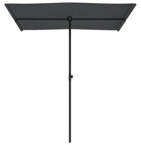 Parasol ogrodowy na aluminiowym słupku, 180x110 cm, antracytowy