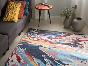 Dywan do salonu 140 x 200 cm wielokolorowy plama barwna abstrakcyjny Karabuk Beliani