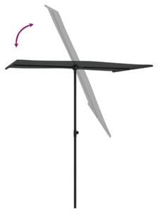 Parasol ogrodowy na aluminiowym słupku, 180x110 cm, antracytowy
