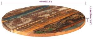Okrągły blat stołu, 60 cm, 25-27 mm, lite drewno z odzysku