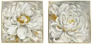 Emaga Obraz DKD Home Decor Kwiat (2 pcs) (80 x 3 x 80 cm)