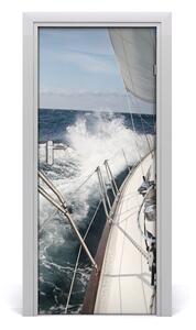 Fototapeta samoprzylepna na drzwi Jacht na morzu