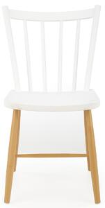 Skandynawskie krzesło do jadalni Białe siedzisko TRAZIK