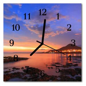 Zegar ścienny kwadrat Wyspa morska