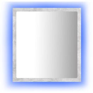 Lustro Åazienkowe LED, szaroÅÄ betonu, 40x8,5x37 cm, akryl