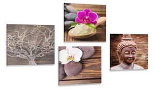 Zestaw obrazów Feng Shui w naturalnym designie