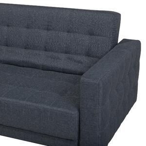 Modułowa sofa rozkładana 3-osobowa pikowana ciemnoszara Aberdeen Beliani