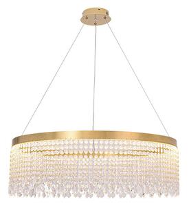Luvia - żyrandol LED złoty 60 cm kryształowy 37W 3000–6000K