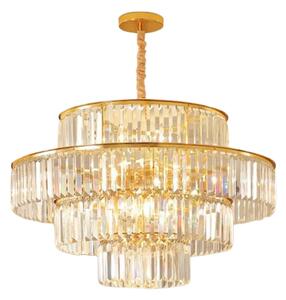 Palazzo - żyrandol kryształowy złoty 60 cm 10xE14