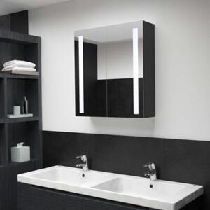 Szafka łazienkowa z lustrem i LED, 62x14x60 cm