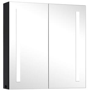 Szafka łazienkowa z lustrem i LED, 62x14x60 cm