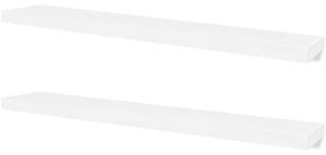 Półki ścienne, 4 szt., białe, 120 cm