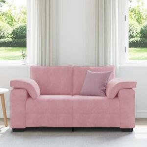 Sofa dwuosobowa, rÃ³Å¼owa, 160x77x82 cm, aksamit