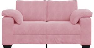 Sofa dwuosobowa, rÃ³Å¼owa, 160x77x82 cm, aksamit