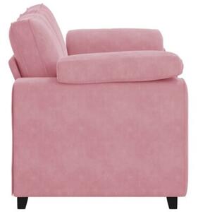 Sofa dwuosobowa, rÃ³Å¼owa, 160x77x82 cm, aksamit