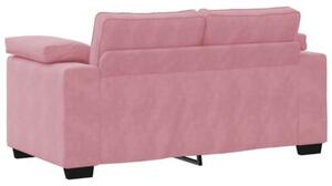 Sofa dwuosobowa, rÃ³Å¼owa, 160x77x82 cm, aksamit