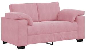 Sofa dwuosobowa, rÃ³Å¼owa, 160x77x82 cm, aksamit