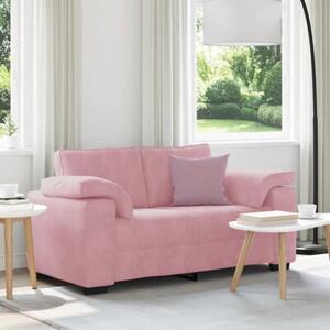 Sofa dwuosobowa, rÃ³Å¼owa, 160x77x82 cm, aksamit