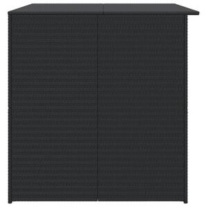 Skrzynia ogrodowa, czarna, 150 x 100 x 100 cm, rattan pe