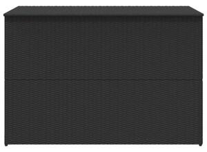 Skrzynia ogrodowa, czarna, 150 x 100 x 100 cm, rattan pe