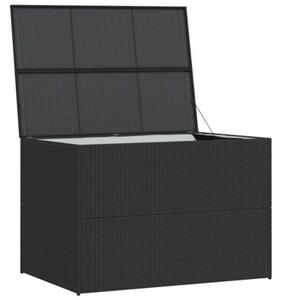 Skrzynia ogrodowa, czarna, 150 x 100 x 100 cm, rattan pe
