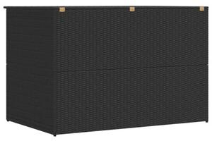Skrzynia ogrodowa, czarna, 150 x 100 x 100 cm, rattan pe