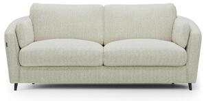 Kremowa sofa tapicerowana Bouclé Drewniane nóżki ROMI-201 cm