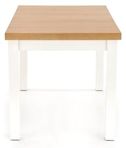 Rozkładany stół do jadalni i salonu Skandynawski Biało-Brązowy FUSTA
