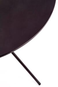 Okrągły stół z metalowymi nóżkami Minimalistyczny Czarny ROND