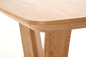 Stół do kuchni jadalni Prostokątny Drewniany Jasnobrązowy Dąb MARLENE