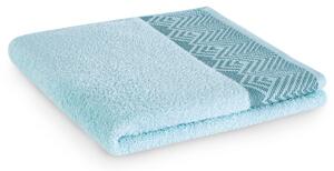 Ręcznik kąpielowy Bawełniany z bordiurą Błękitny VIYALI-30x50 cm