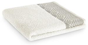 Ręcznik kąpielowy Bawełniany z bordiurą Biały VIYALI-30x50 cm