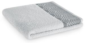 Ręcznik kąpielowy Bawełniany z bordiurą Jasno Szary VIYALI-30x50 cm